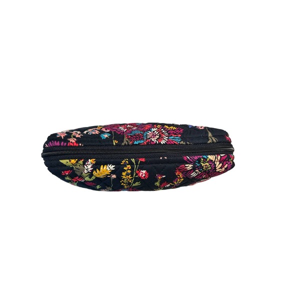 Vera Bradley Midnight Wildflowers Medium Cosmetic Bag & Travel Mirror NWT RARE - Picture 7 of 15